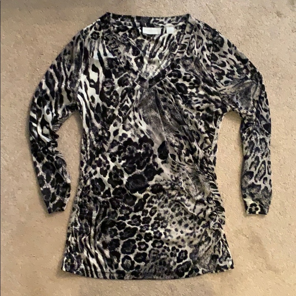 Black and white animal print shirt